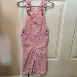 Oshkosh pink striped overalls